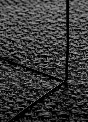 Vloerkleed ZIZUR binnen en buiten 80x200 cm jute look antraciet
