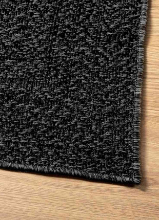 Vloerkleed ZIZUR binnen en buiten 80x250 cm jute look antraciet