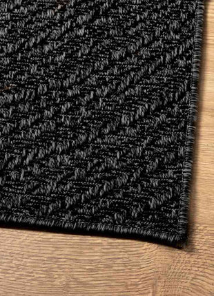 Vloerkleed ZIZUR binnen en buiten 80x150 cm jute look antraciet