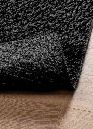 Vloerkleed ZIZUR binnen en buiten 80x150 cm jute look antraciet