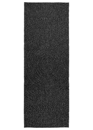 Vloerkleed ZIZUR binnen en buiten 80x200 cm jute look antraciet