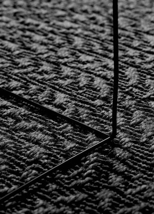 Vloerkleed ZIZUR binnen en buiten 80x200 cm jute look antraciet