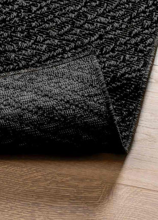 Vloerkleed ZIZUR binnen en buiten 80x200 cm jute look antraciet