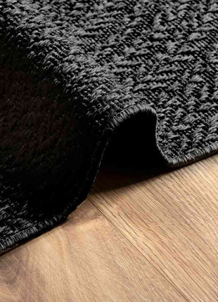 Vloerkleed ZIZUR binnen en buiten 80x200 cm jute look antraciet