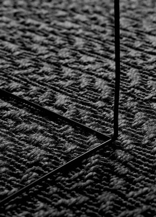 Vloerkleed ZIZUR binnen en buiten Ø 120 cm jute look antraciet