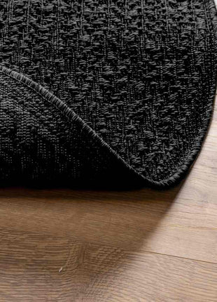 Vloerkleed ZIZUR binnen en buiten Ø 120 cm jute look antraciet