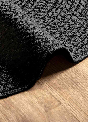 Vloerkleed ZIZUR binnen en buiten Ø 120 cm jute look antraciet