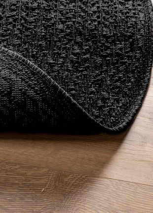 Vloerkleed ZIZUR binnen en buiten Ø 160 cm jute look antraciet