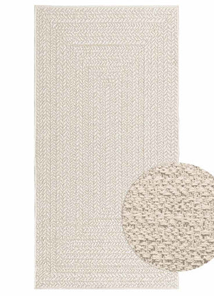 Vloerkleed ZIZUR room binnen en buiten 80x150 cm jute look