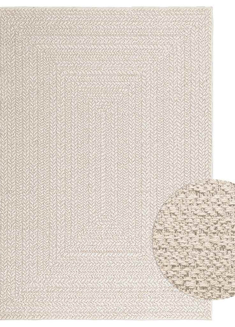Vloerkleed ZIZUR room binnen en buiten 120x170 cm jute look