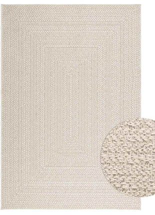 Vloerkleed ZIZUR room binnen en buiten 140x200 cm jute look