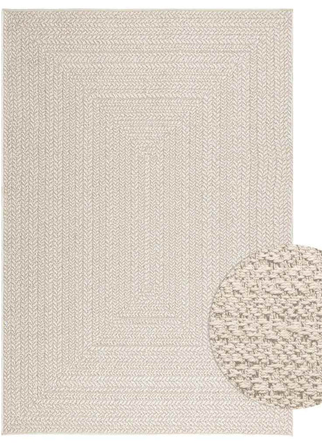Vloerkleed ZIZUR room binnen en buiten 140x200 cm jute look