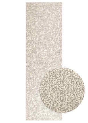 Vloerkleed ZIZUR room binnen en buiten 80x250 cm jute look
