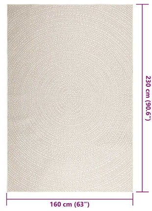 Vloerkleed ZIZUR room binnen en buiten 160x230 cm jute look