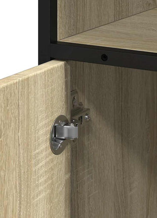 Badkamerkast 35x37,5x100 cm bewerkt hout sonoma eikenkleurig