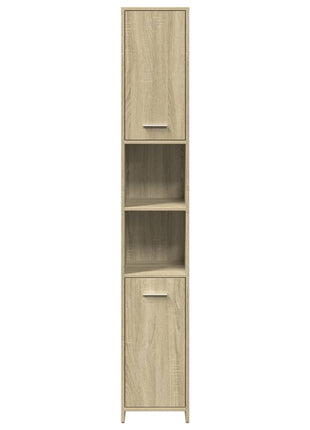 Badkamerkast 30x30x183,5 cm spaanplaat sonoma eikenkleurig