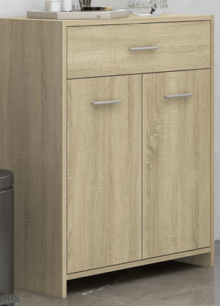 Badkamerkast 60x33x80 cm spaanplaat sonoma eikenkleurig
