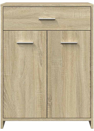 Badkamerkast 60x33x80 cm spaanplaat sonoma eikenkleurig