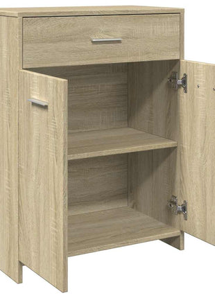 Badkamerkast 60x33x80 cm spaanplaat sonoma eikenkleurig