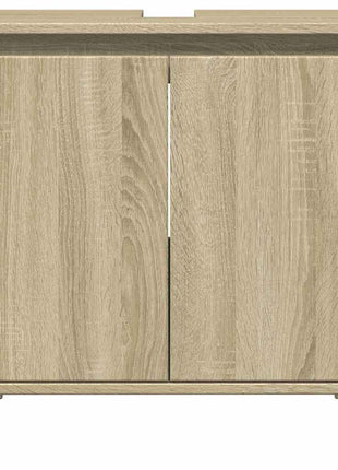 Badkamerkast 58x33x60 cm bewerkt hout sonoma eikenkleurig