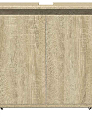 Badkamerkast 58x33x60 cm bewerkt hout sonoma eikenkleurig
