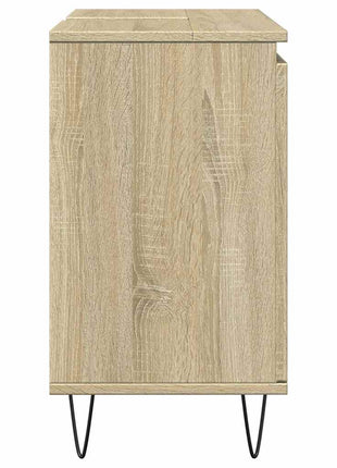 Badkamerkast 58x33x60 cm bewerkt hout sonoma eikenkleurig