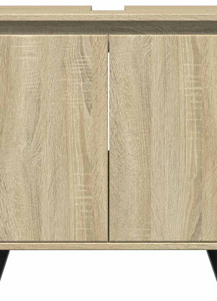 Badkamerkast 58x33x60 cm bewerkt hout sonoma eikenkleurig