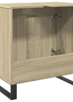 Badkamerkast 58x33x60 cm bewerkt hout sonoma eikenkleurig