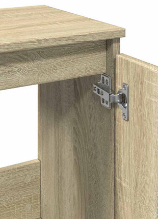 Badkamerkast 58x33x60 cm bewerkt hout sonoma eikenkleurig
