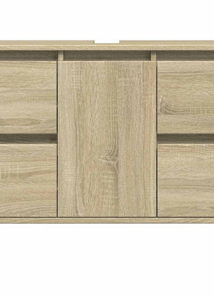 Badkamerkast 80x33x60 cm bewerkt hout sonoma eikenkleurig