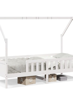 Bedhuis wit massief grenenhout 90x200 cm