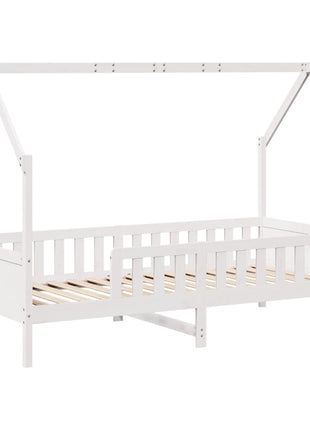 Bedhuis wit massief grenenhout 90x200 cm