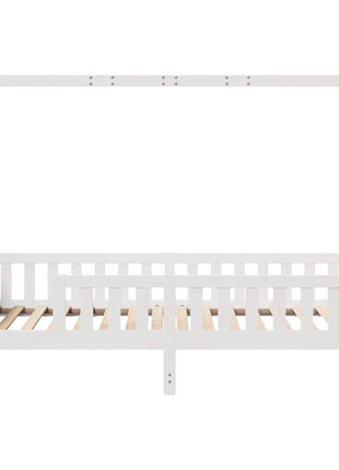 Bedhuis wit massief grenenhout 90x200 cm