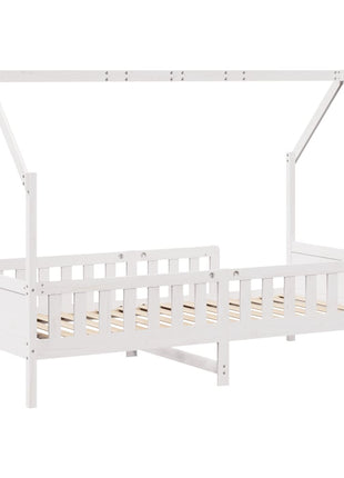 Bedhuis wit massief grenenhout 90x200 cm