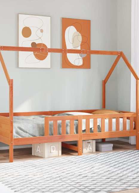 Bedhuis wasbruin massief grenenhout 90x200 cm