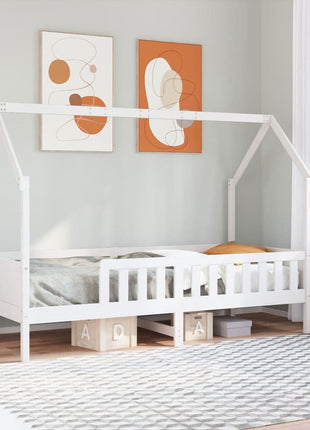 Bedhuis wit massief grenenhout 80x200 cm