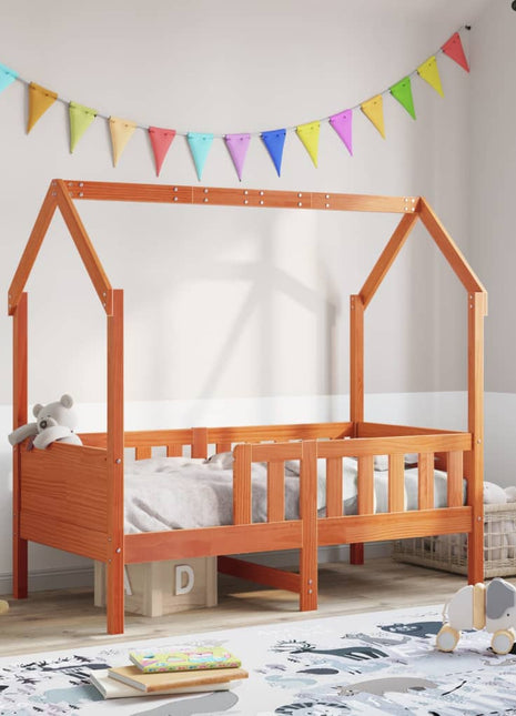 Bedhuis wasbruin massief grenenhout 80x160 cm