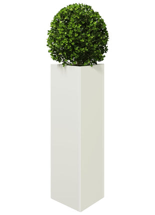 Plantenbak driehoek 30x26x75 cm staal wit