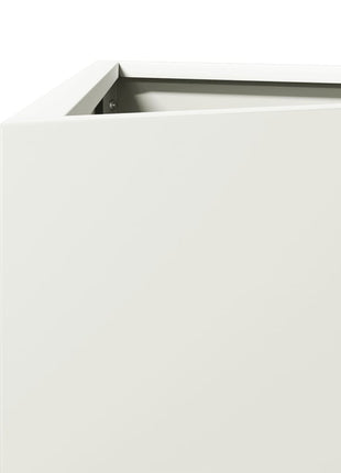 Plantenbak driehoek 30x26x75 cm staal wit
