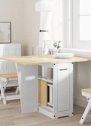 Eettafel Corona inklapbaar massief grenenhout wit