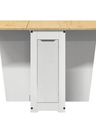 Eettafel Corona inklapbaar massief grenenhout wit