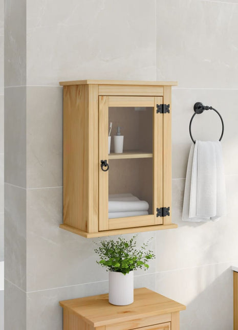 Badkamerwandkast Corona 45x27x64,5 cm massief grenenhout