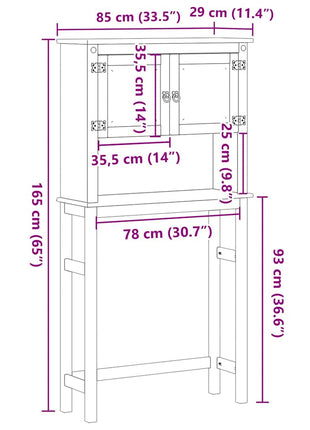 Wasmachinekast Corona massief grenenhout