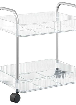 Opbergtrolley 2-laags 37x28x43,5 cm acryl transparant
