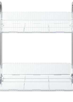 Opbergtrolley 2-laags 37x28x43,5 cm acryl transparant