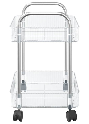 Opbergtrolley 2-laags 37x28x43,5 cm acryl transparant