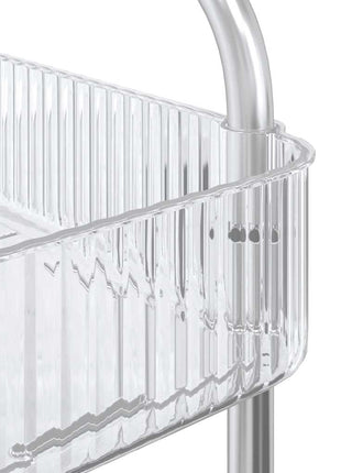 Opbergtrolley 2-laags 37x28x43,5 cm acryl transparant