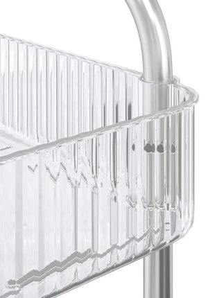 Opbergtrolley 3-laags 37x28x68 cm acryl transparant