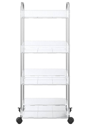 Opbergtrolley 4-laags 37x28x95 cm acryl transparant