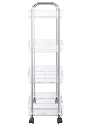 Opbergtrolley 4-laags 37x28x95 cm acryl transparant